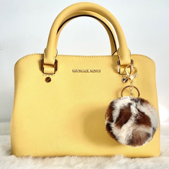 Michael Michael Kors Yellow Savannah Crossbody Satchel